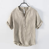CELVOIR | CHEMISE LIN COL MONTANT POUR HOMME