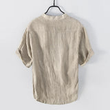 CELVOIR | CHEMISE LIN COL MONTANT POUR HOMME