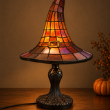 Lampe De Table Halloween En Forme De Chapeau De Sorcière