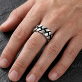 Bague À Motif De Chaîne Entrelacée