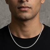Collier Tennis 3 Mm Pour Homme