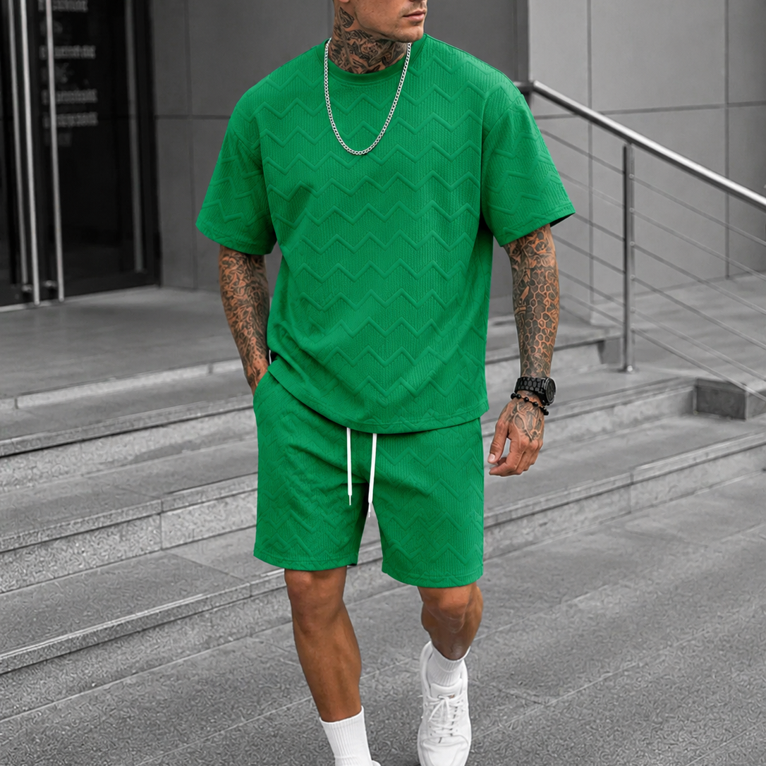 Ensemble T-Shirt Oversize Avec Short Pour Hommes