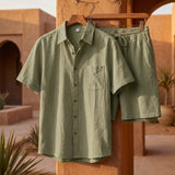 Celvoir | Ensemble Chemise Avec Short À Cordon Pour Hommes