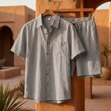 Celvoir | Ensemble Chemise Avec Short À Cordon Pour Hommes