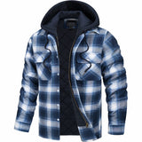 CELVOIR | VESTE À CAPUCHE À CARREAUX HOMMES