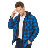 CELVOIR | VESTE À CAPUCHE À CARREAUX HOMMES