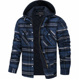 CELVOIR | VESTE À CAPUCHE À CARREAUX HOMMES