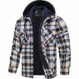 CELVOIR | VESTE À CAPUCHE À CARREAUX HOMMES
