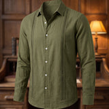 Celvoir | Chemise Brodée Avec Manches Longues Pour Hommes