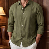 Celvoir | Chemise Brodée Avec Manches Longues Pour Hommes
