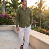 Celvoir | Chemise Brodée Avec Manches Longues Pour Hommes