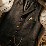 Celvoir | Gilet À Revers Avec Motif À Carreaux Pour Hommes
