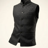 Celvoir | Gilet À Col Mao Avec Fermeture Boutonnée Pour Hommes