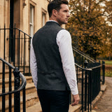 Celvoir | Gilet À Col Mao Avec Fermeture Boutonnée Pour Hommes