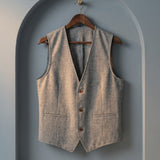 Celvoir | Gilet Col V Avec Fermeture À Trois Boutons Pour Hommes