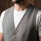 Celvoir | Gilet Col V Avec Fermeture À Trois Boutons Pour Hommes