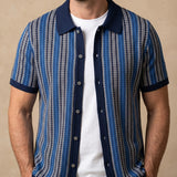 Celvoir | Polo Tricoté Avec Fermeture Boutonnée Pour Hommes