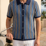 Celvoir | Polo Tricoté Avec Fermeture Boutonnée Pour Hommes