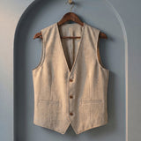 Celvoir | Gilet Col V Avec Fermeture À Trois Boutons Pour Hommes