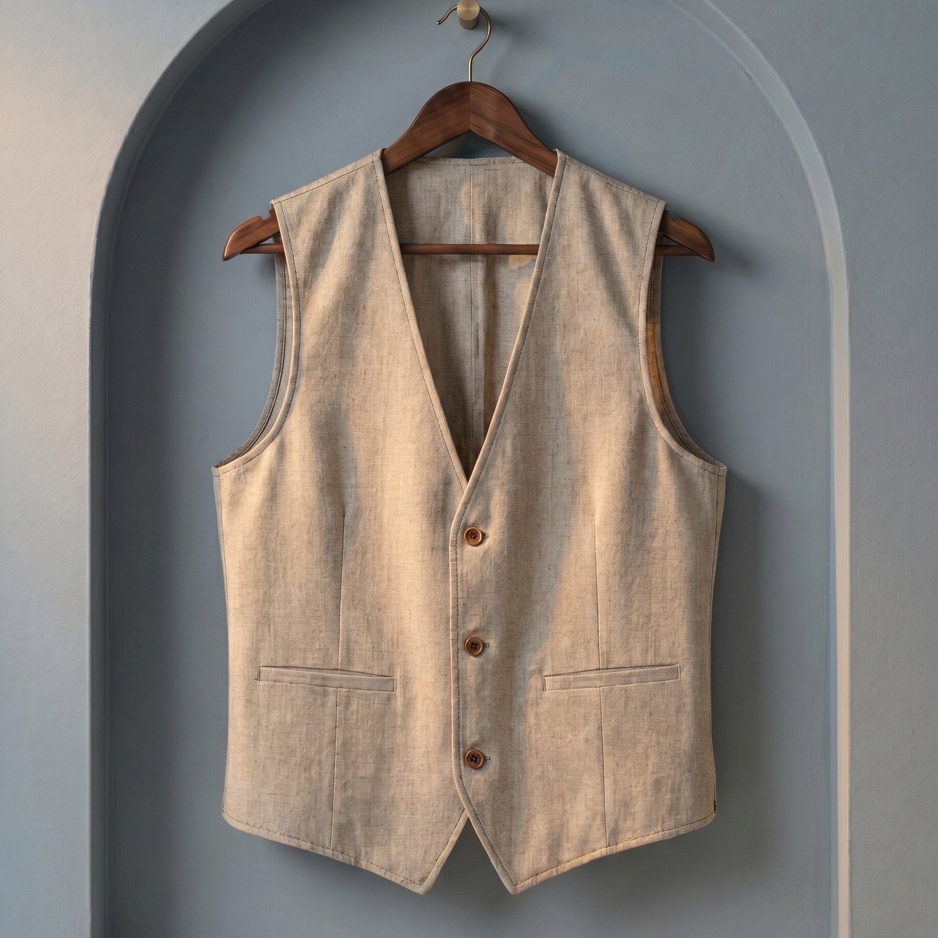 Celvoir | Gilet Col V Avec Fermeture À Trois Boutons Pour Hommes