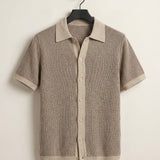 Celvoir | Polo Tricoté À Rayures Verticales Pour Hommes