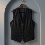 Celvoir | Gilet Col V Avec Fermeture À Trois Boutons Pour Hommes