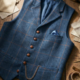 Celvoir | Gilet À Revers Avec Motif À Carreaux Pour Hommes