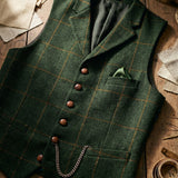 Celvoir | Gilet À Revers Avec Motif À Carreaux Pour Hommes