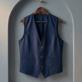 Celvoir | Gilet Col V Avec Fermeture À Trois Boutons Pour Hommes
