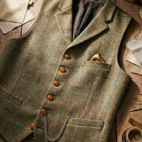 Celvoir | Gilet À Revers Avec Motif À Carreaux Pour Hommes