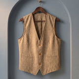 Celvoir | Gilet Col V Avec Fermeture À Trois Boutons Pour Hommes