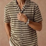 Celvoir | Chemise Texturée À Col V Pour Hommes