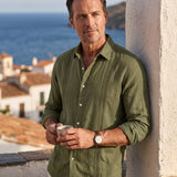Celvoir | Chemise Brodée Avec Manches Longues Pour Hommes