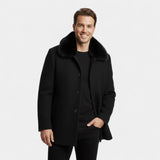 CELVOIR | MANTEAU HOMME TRENCH LAINE COL FOURRURE
