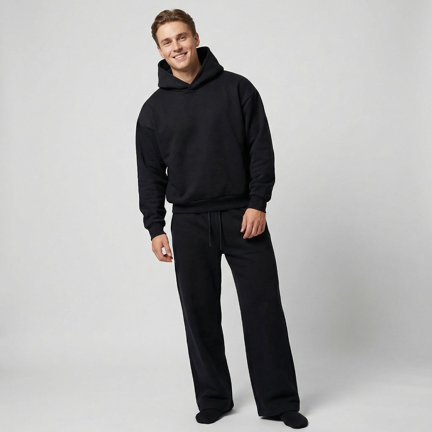 CELVOIR | ENSEMBLE HOMME SWEAT À CAPUCHE ET PANTALON MAILLE
