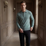 CELVOIR | PULL HOMME COL POLO MAILLE