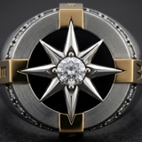 Bague Boussole Sertie De Pierres