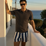 Celvoir | Polo Tricoté À Texture Côtelée Pour Hommes