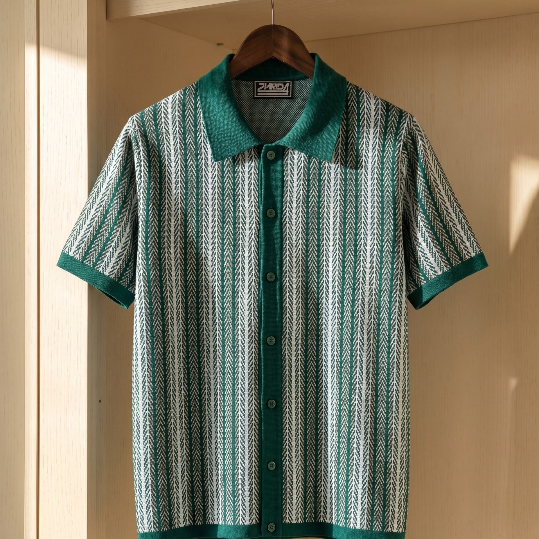 Polo Tricoté Avec Fermeture Boutonnée Pour Hommes