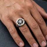 Bague Boussole Sertie De Pierres