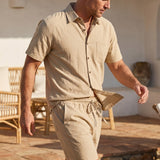 Celvoir | Ensemble Chemise Avec Short À Cordon Pour Hommes